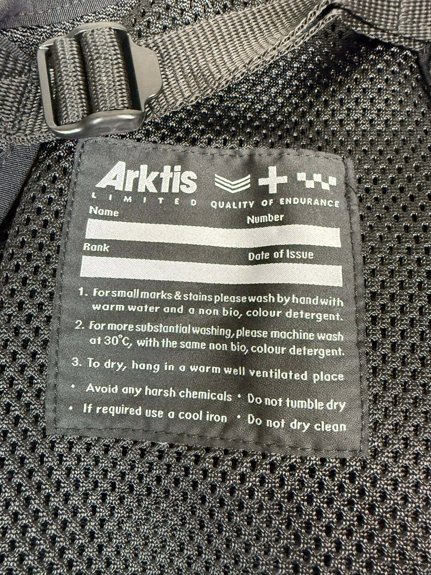 Ex Police Black Arktis Vest Tac Utility Patrol vest Security Airsoft Marshall - LARGE