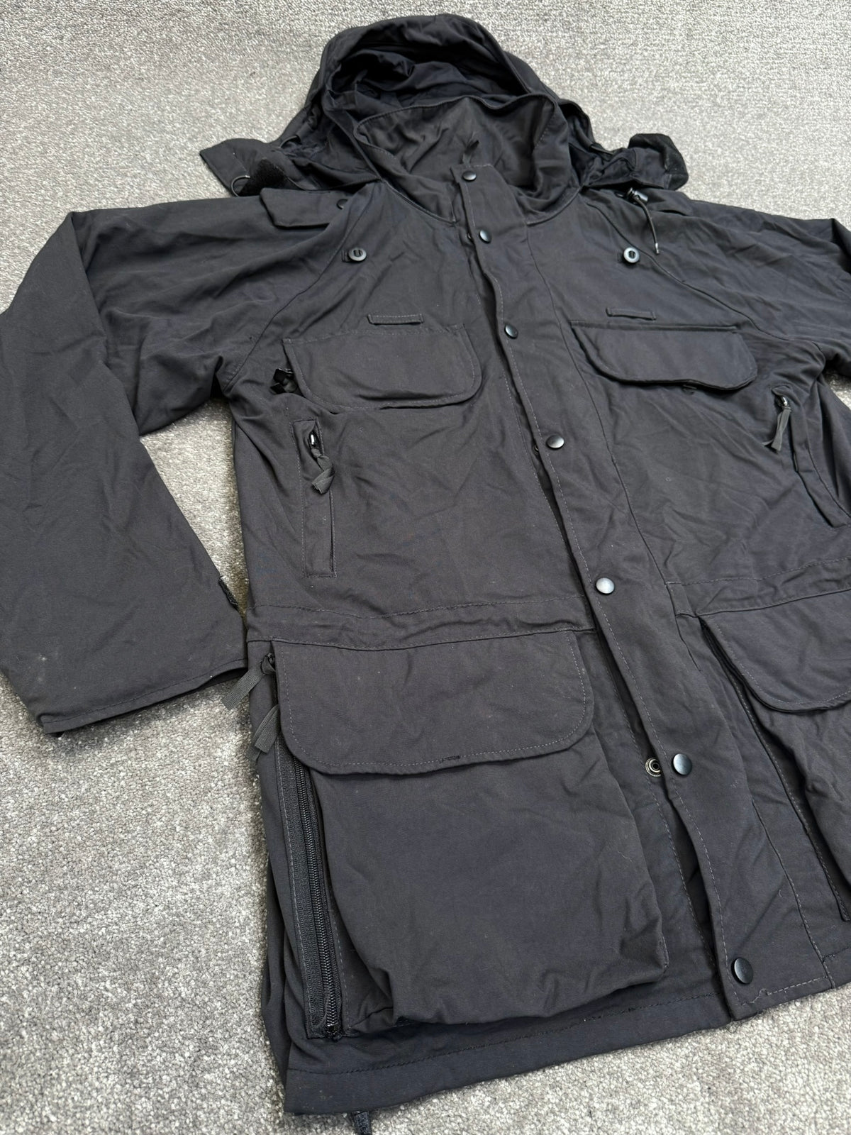 Black Waterproof Jacket Smock (Maybe Arktis Avenger) Ex Police Security - LARGE