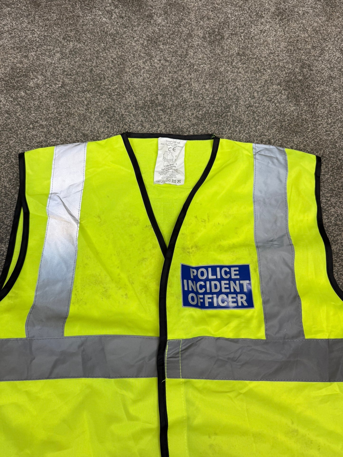 Ex Police Incident Officer Hi-Vis Waistcoat Vest Collector TV Film Display