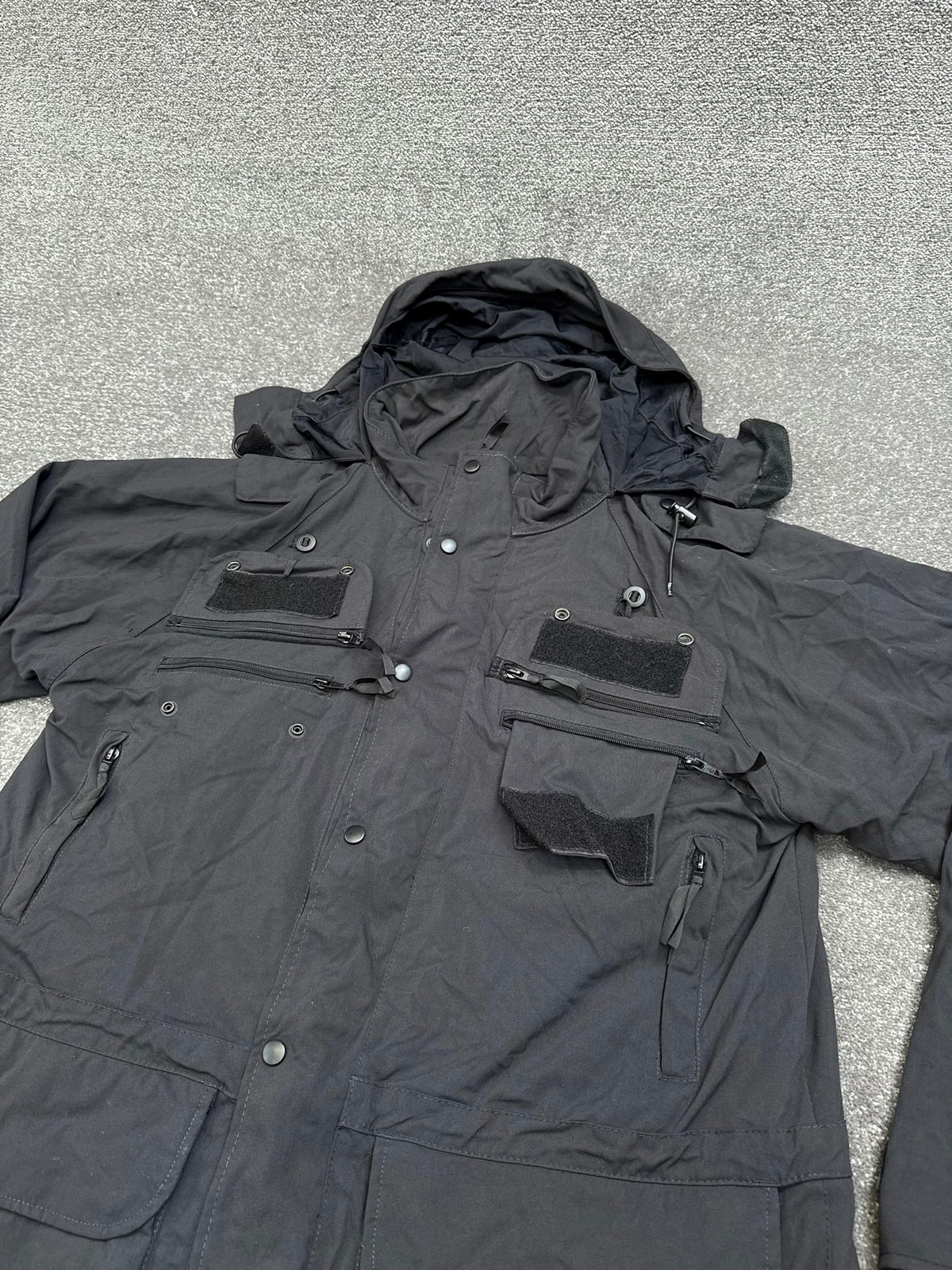 Black Waterproof Jacket Smock (Maybe Arktis Avenger) Ex Police Security - LARGE
