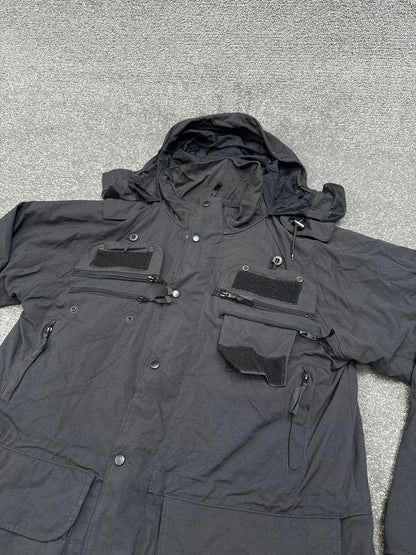 Black Waterproof Jacket Smock (Maybe Arktis Avenger) Ex Police Security - LARGE