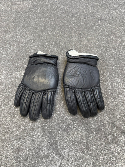 Ex Police Riot PSU Leather Gloves Padded Lined Size 8 Security Winter Patrol