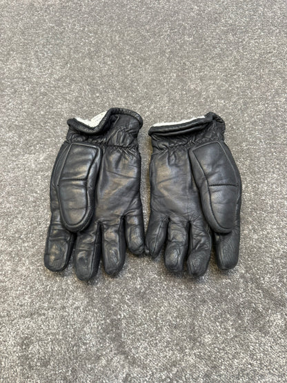 Ex Police Riot PSU Leather Gloves Padded Lined Size 8 Security Winter Patrol