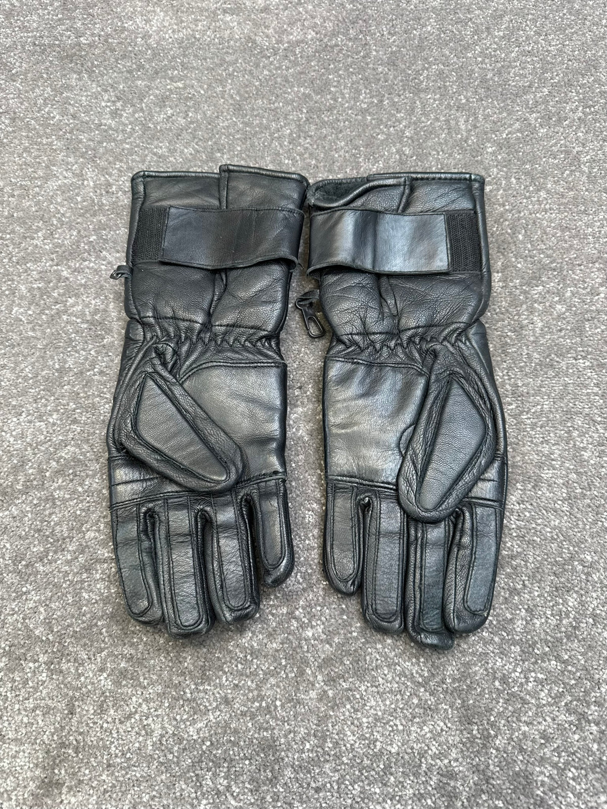 Ex Police Leather Riot Padded Gloves MEDIUM Motorcycle Paintball Airsoft