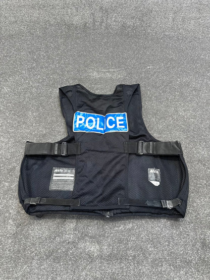 Ex Police Arktis Firearms Taser Black Tactical Utility Vest BADGED - Large Film TV Uniform Display