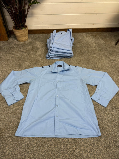 11x Ex Police Cadet Light Blue Shirts Long Sleeve Job Lot Bundle
