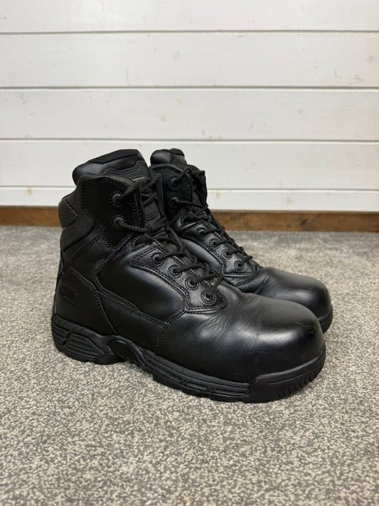 Ex Police Magnum Stealth Force 6.0 Combat Boots Black Leather UK 9 Security
