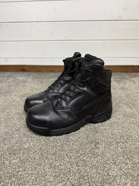 Ex Police Magnum Stealth Force 6.0 Combat Boots Black Leather UK 9 Security