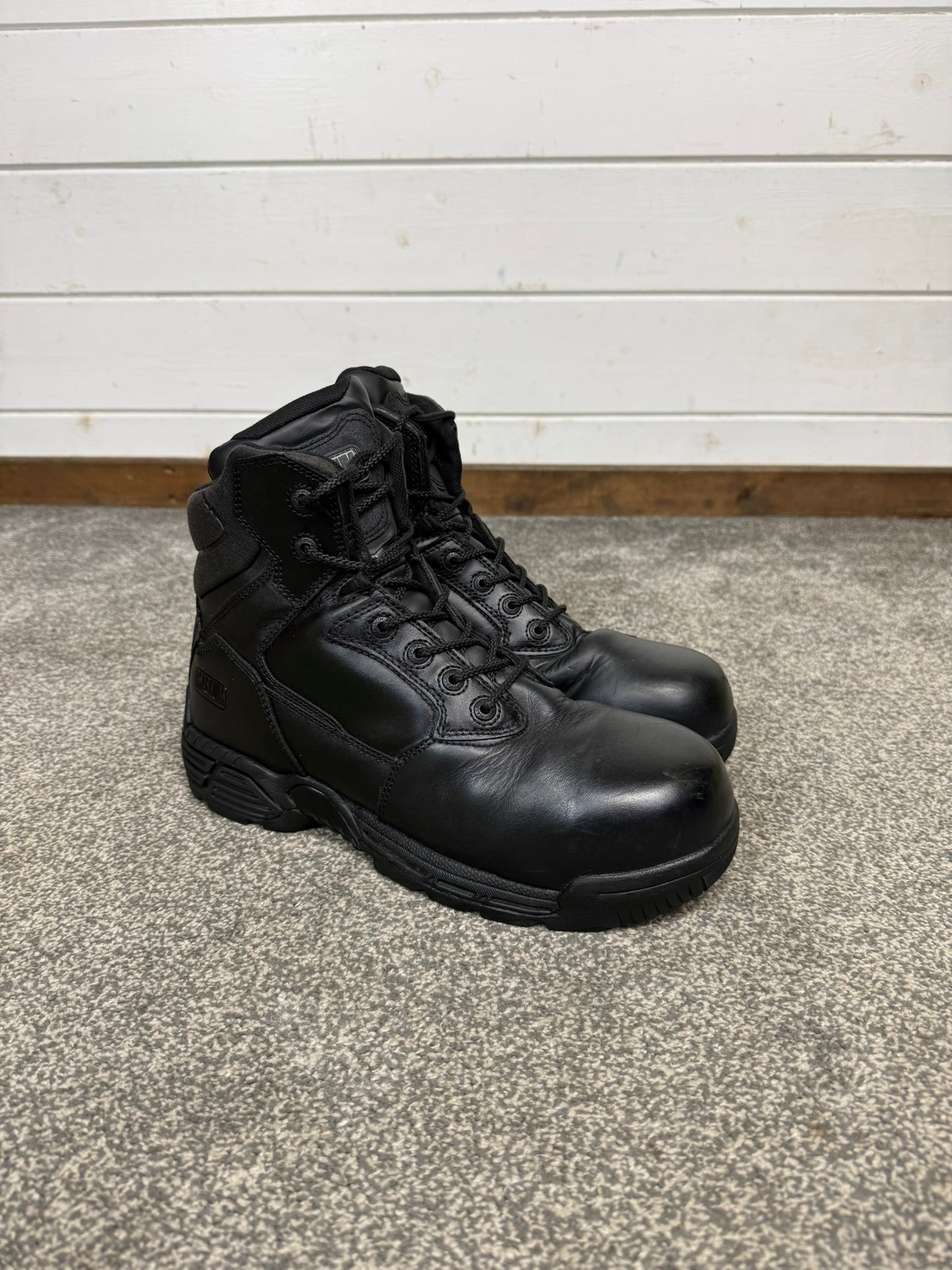 Ex Police Magnum Stealth Force 6.0 Combat Boots Black Leather UK 9 Security