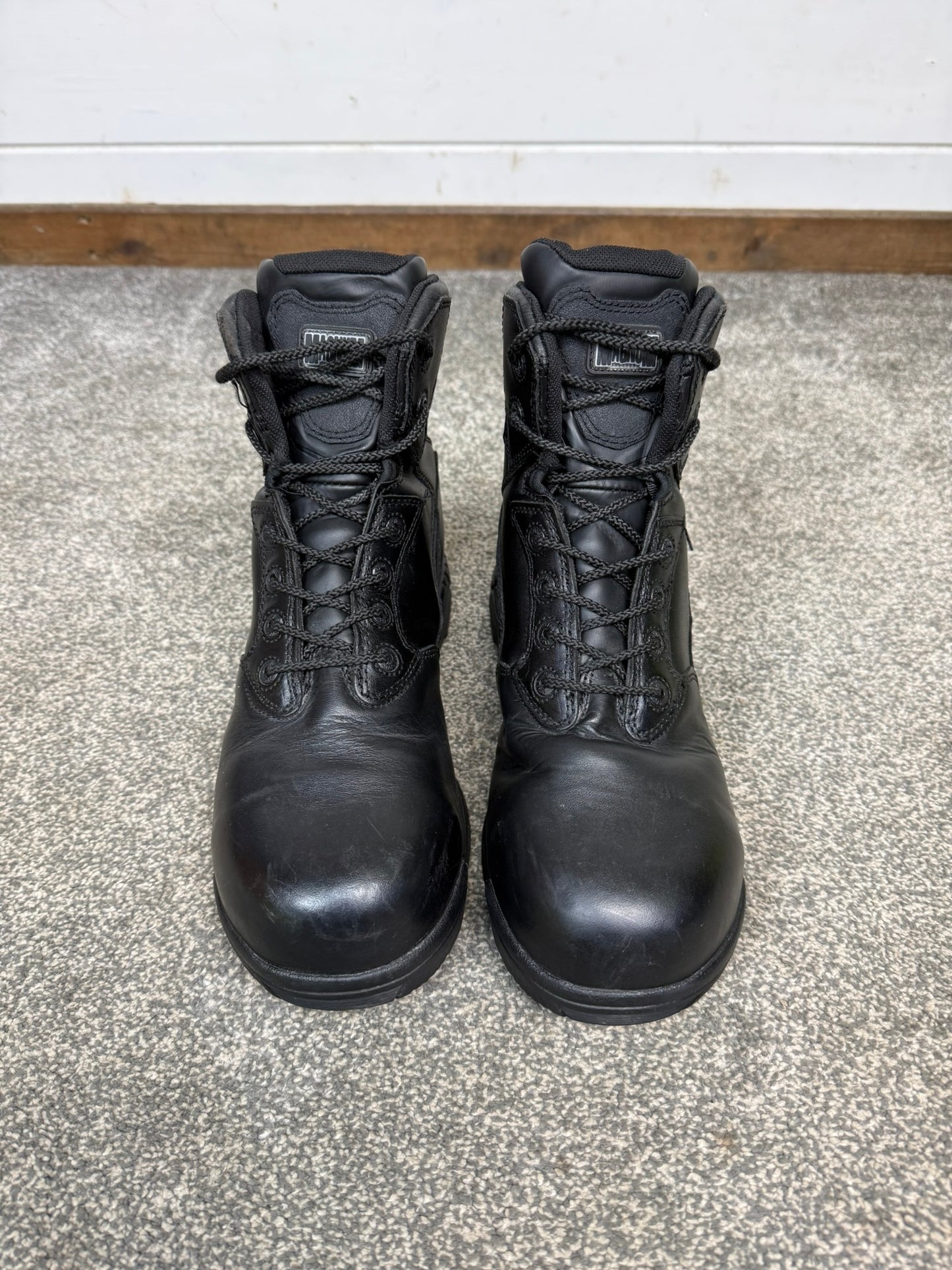 Ex Police Magnum Stealth Force 6.0 Combat Boots Black Leather UK 9 Security