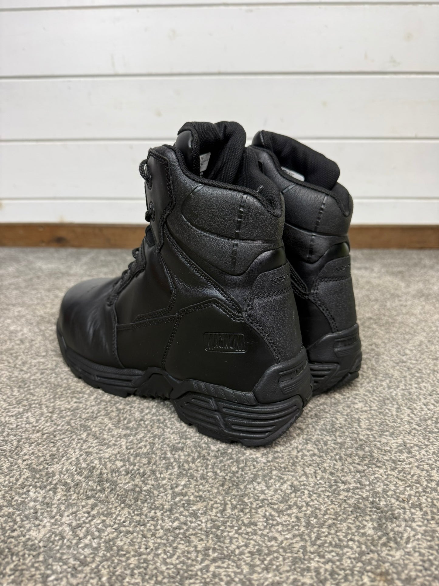 Ex Police Magnum Stealth Force 6.0 Combat Boots Black Leather UK 9 Security