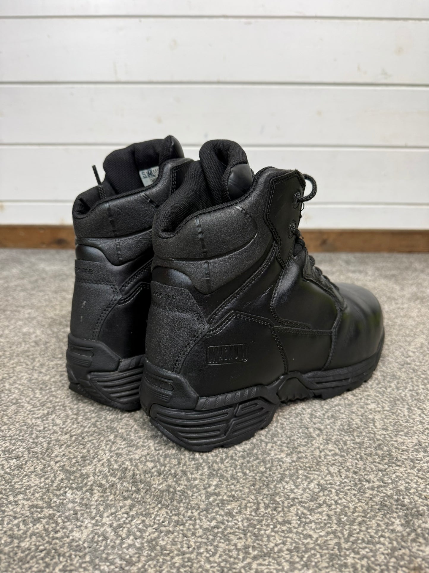 Ex Police Magnum Stealth Force 6.0 Combat Boots Black Leather UK 9 Security