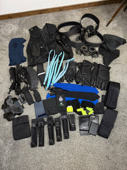 Ex Police Accessory Job Lot Vest Belts Pouches Gloves Maglite Security Lot