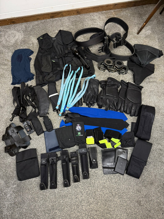 Ex Police Accessory Job Lot Vest Belts Pouches Gloves Maglite Security Lot