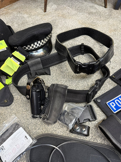 Ex Police Accessory Job Lot Hats Belts Pouches Gloves Fast Straps Security Lot