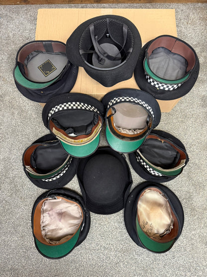 10x Ex Police Peak Cap Bowler Hat Job Lot Theatre Headwear Uniform Film Prop Lot