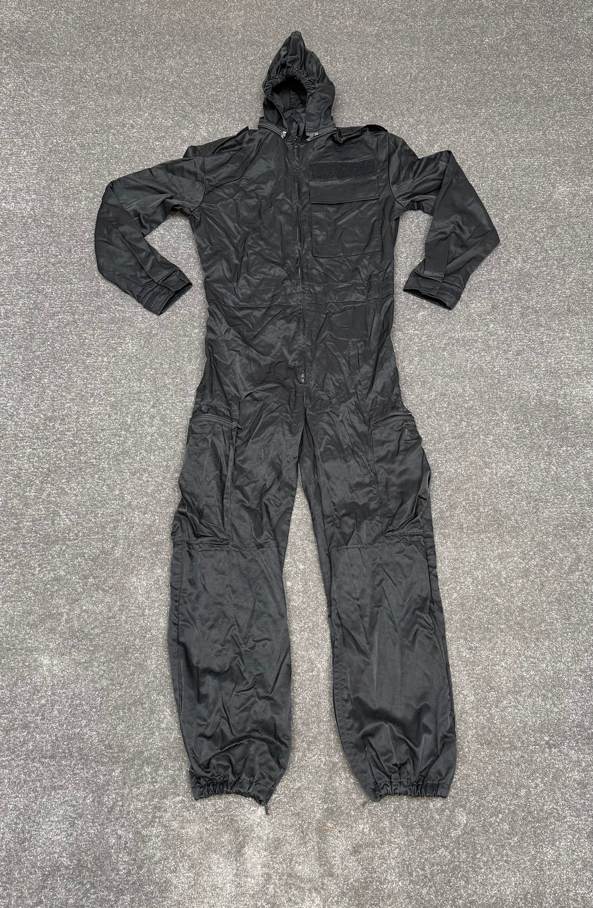 Ex Police Black Tactical Riot Coveralls Derby Unitex With Hood Airsoft Paintball Boiler Suit
