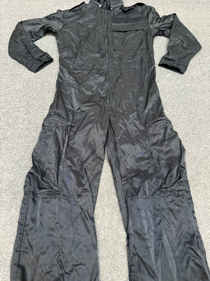 Ex Police Black Tactical Riot Coveralls Derby Unitex With Hood Airsoft Paintball Boiler Suit