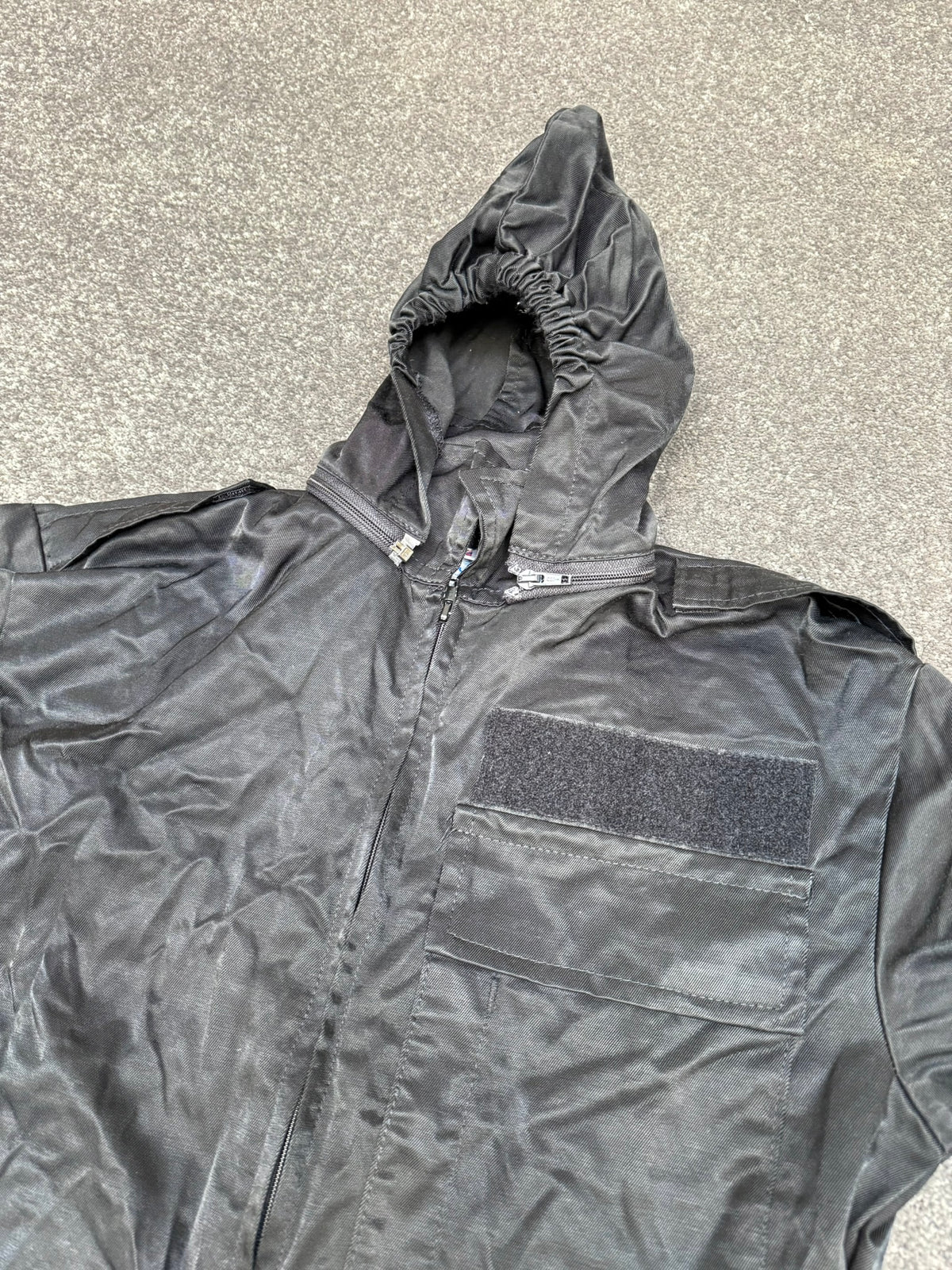 Ex Police Black Tactical Riot Coveralls Derby Unitex With Hood Airsoft Paintball Boiler Suit