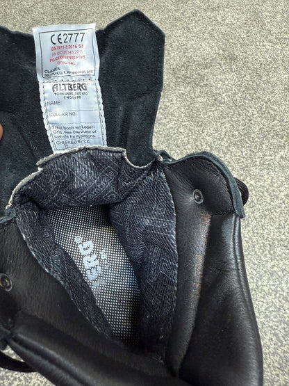 Altberg Peacekeeper P3 VS Black Leather Waterproof Combat Boots Size UK 8