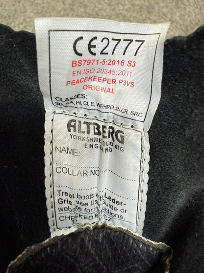 Altberg Peacekeeper P3 VS Black Leather Waterproof Combat Boots Size UK 8