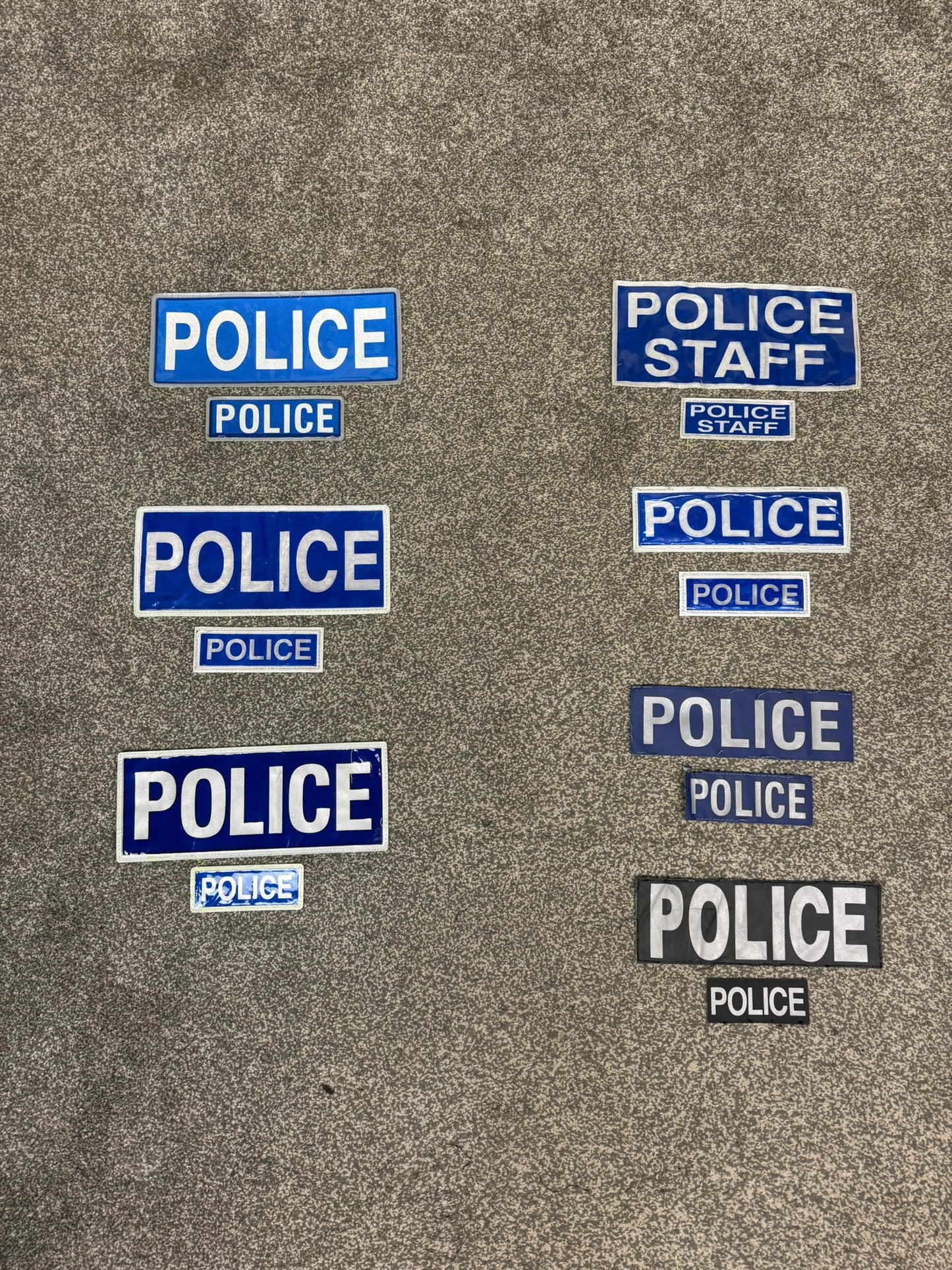 Genuine Ex POLICE Badge Set Stitched Film TV Uniform Collector