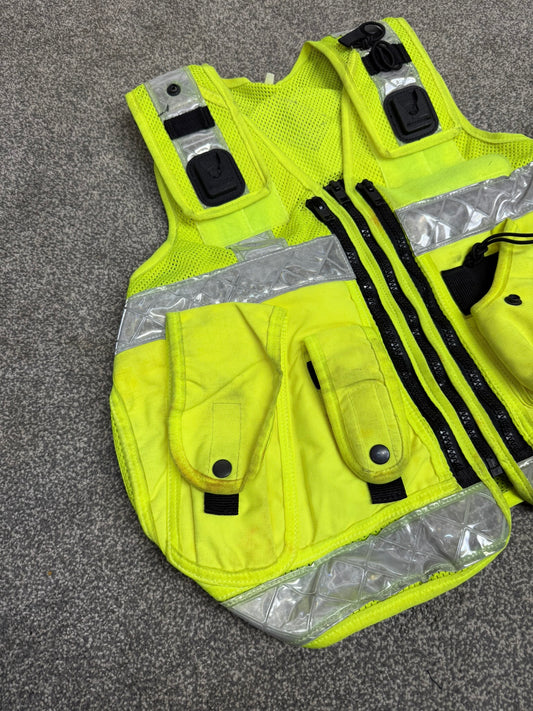 Ex Police Hi Vis Utility Tac Vest Security Patrol Equipment Vest Marshall - X Small