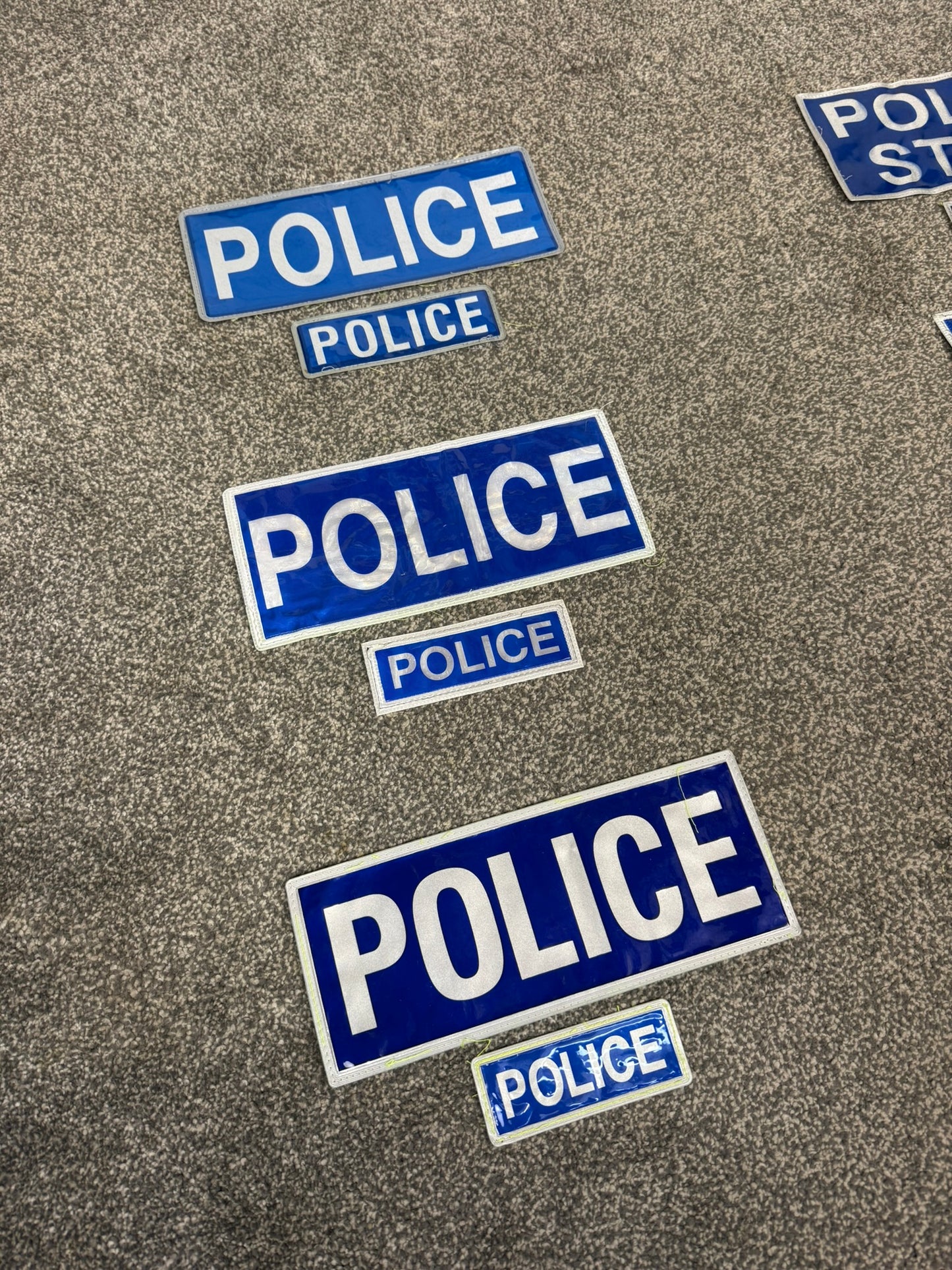 Genuine Ex POLICE Badge Set Stitched Film TV Uniform Collector
