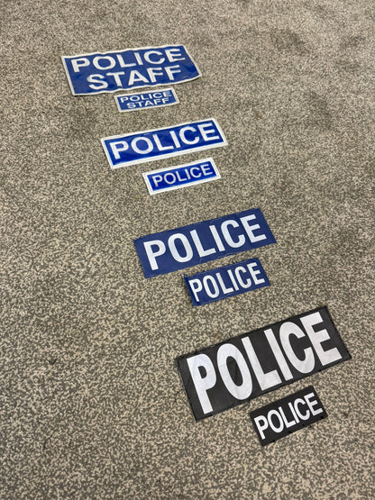 Genuine Ex POLICE Badge Set Stitched Film TV Uniform Collector