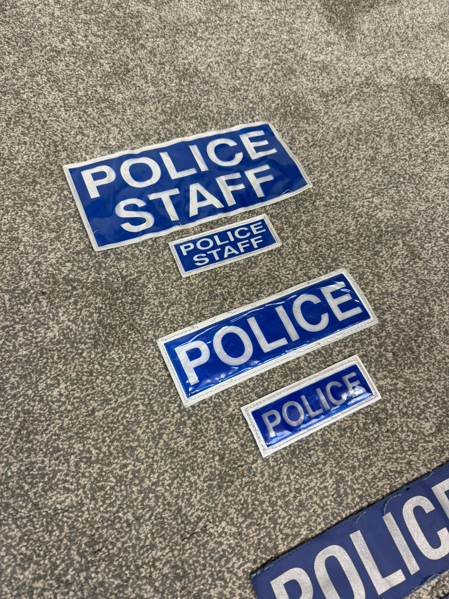 Genuine Ex POLICE Badge Set Stitched Film TV Uniform Collector