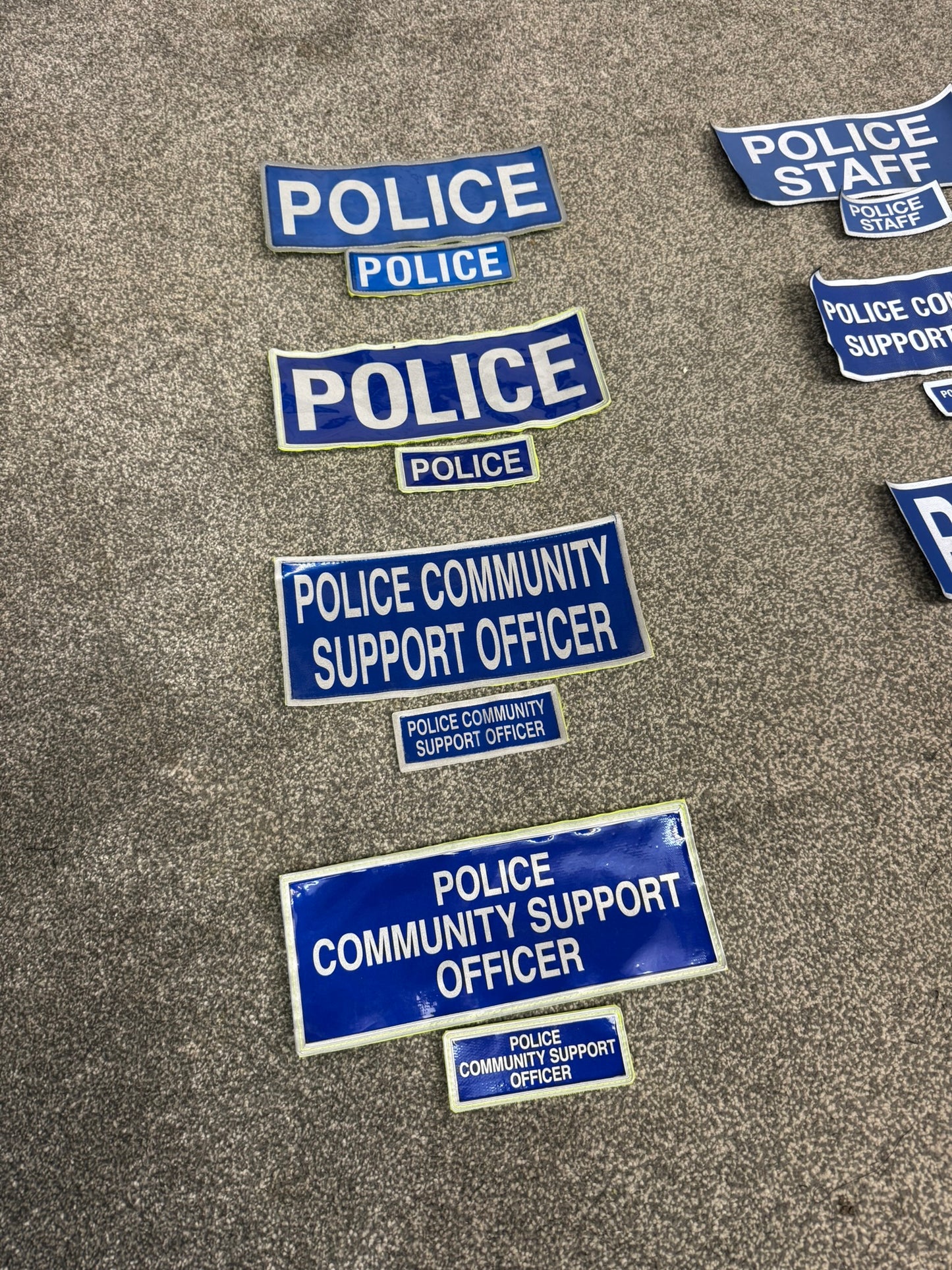 Genuine Ex POLICE Badge Set Hook & Loop Film TV Uniform Collector