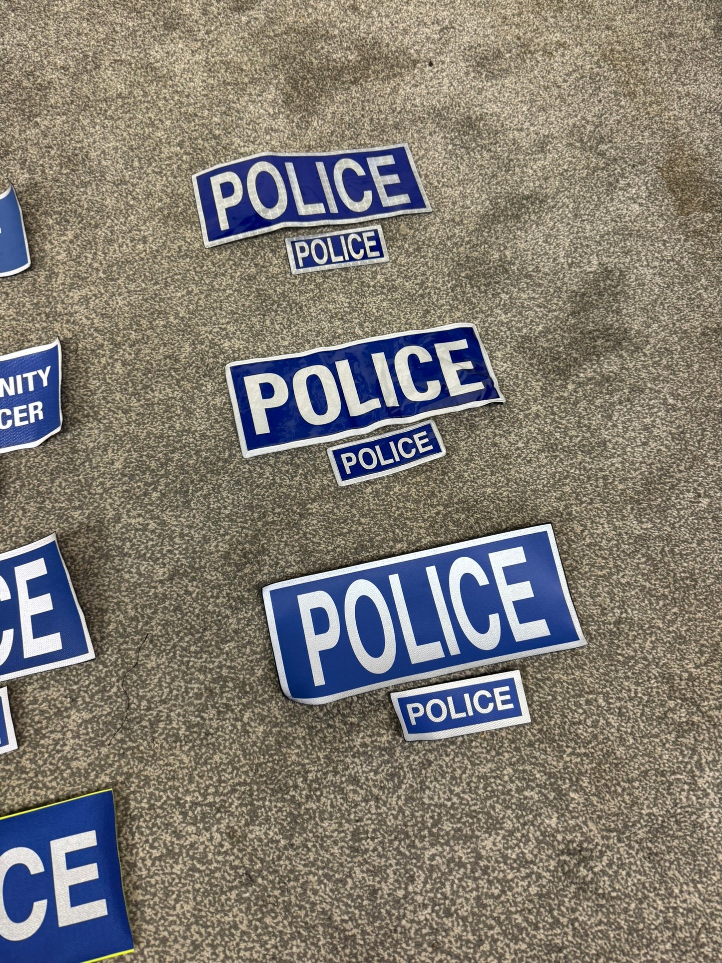 Genuine Ex POLICE Badge Set Hook & Loop Film TV Uniform Collector