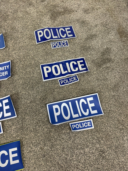Genuine Ex POLICE Badge Set Hook & Loop Film TV Uniform Collector