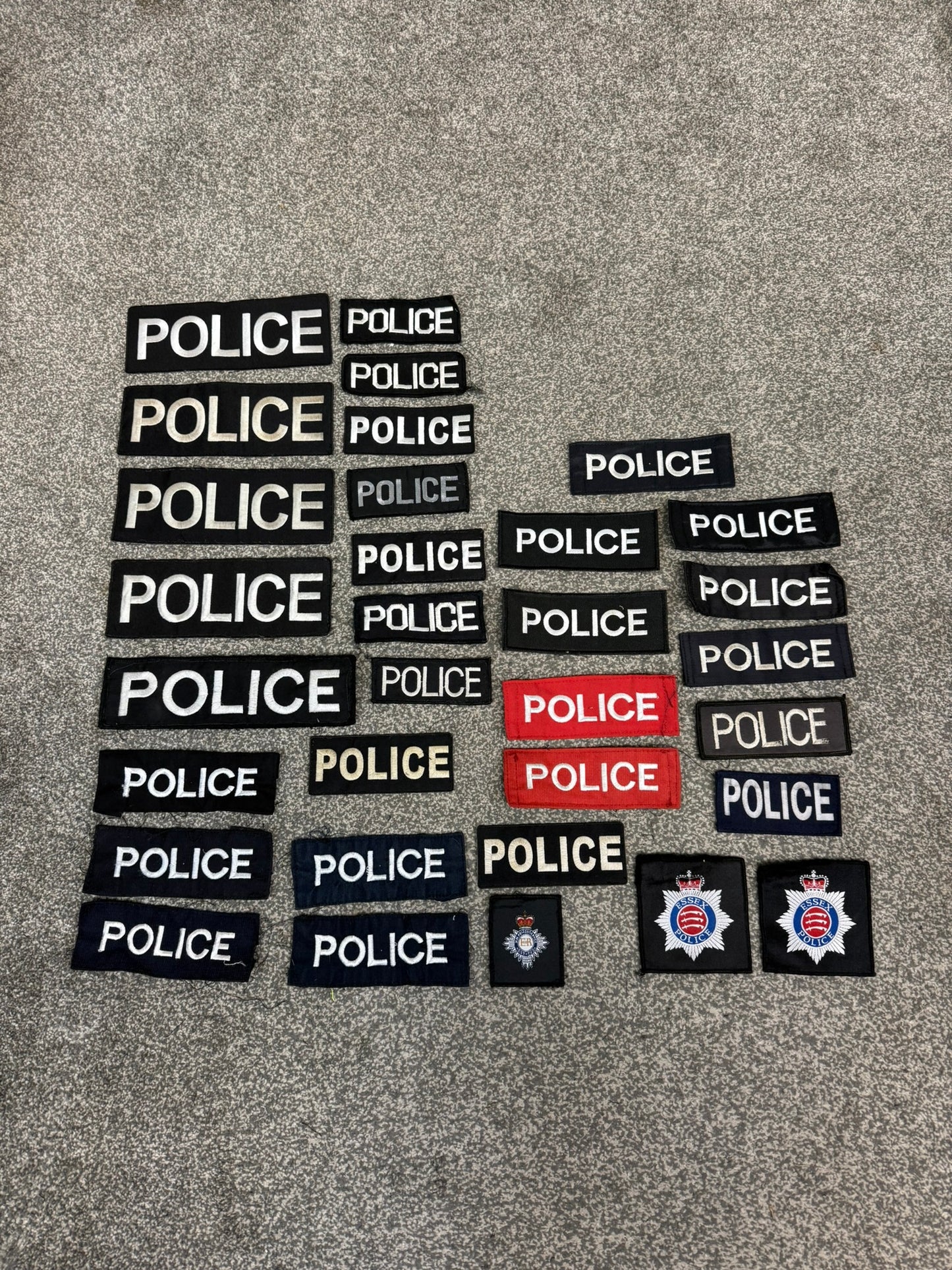 32x Genuine Ex Police Patches Job Lot Bundle Collector Film / TV Uniform Display