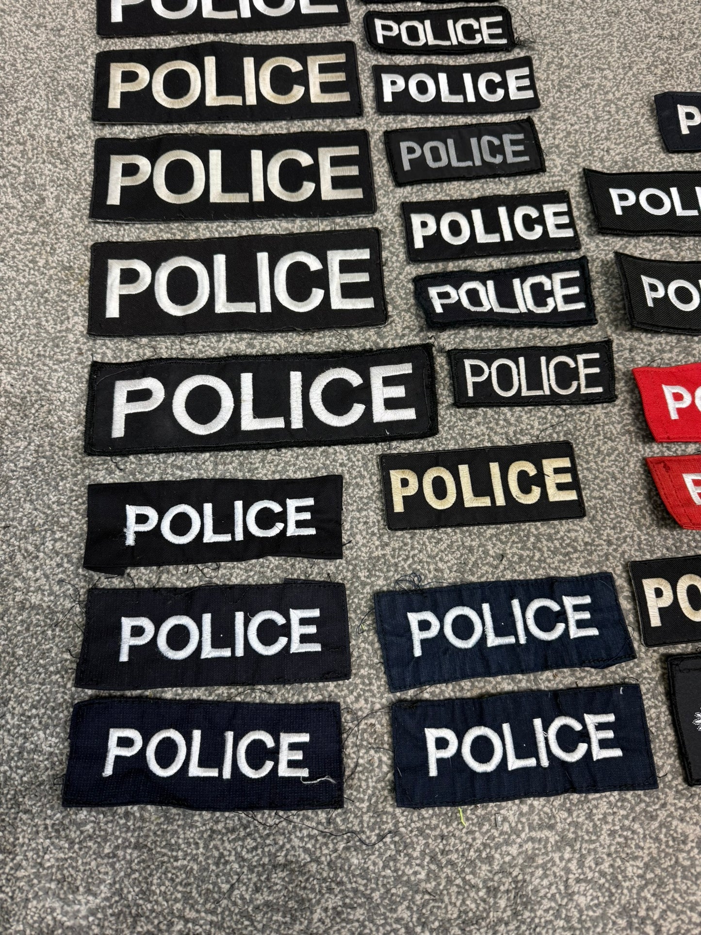 32x Genuine Ex Police Patches Job Lot Bundle Collector Film / TV Uniform Display