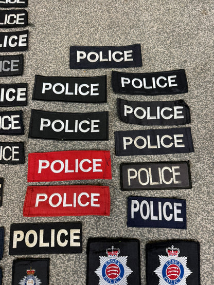 32x Genuine Ex Police Patches Job Lot Bundle Collector Film / TV Uniform Display
