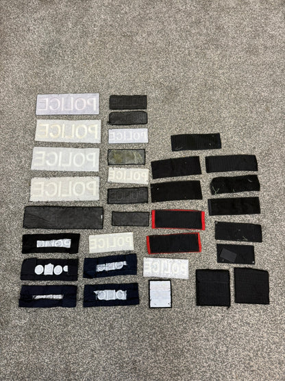 32x Genuine Ex Police Patches Job Lot Bundle Collector Film / TV Uniform Display