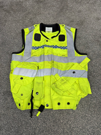 Ex Police Hi Vis Utility Vest Equipment Vest Gilet Yaffy 232 LARGE Patrol Security