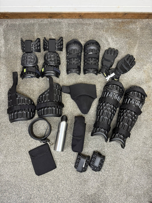 Ex Police Riot Guard Set Gloves, Belt Pouches Security Dog Handler Paintball Airsoft