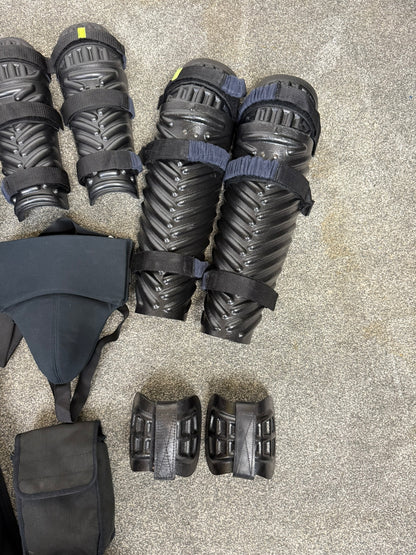 Ex Police Riot Guard Set & Leather Belt Security Dog Handler Paintball Airsoft