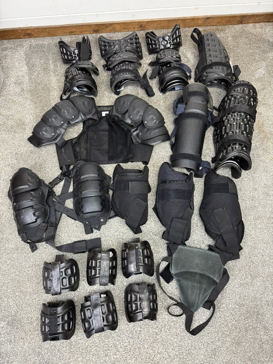 Ex Police Riot Guard Job Lot Shoulder, Arm, Leg, Foot Riot Guards In Pairs