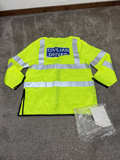 Ex Police Civilian Driver Hi Vis Vest Medium - Rare Collectable Display