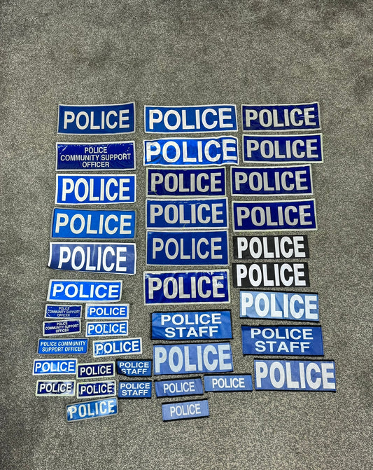 39x Genuine Ex Police Badges Job Lot Bundle Collector Film / TV Uniform Display