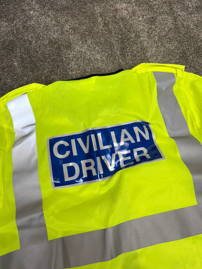 Ex Police Civilian Driver Hi Vis Vest Medium - Rare Collectable Display