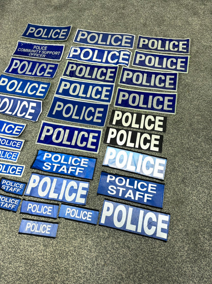39x Genuine Ex Police Badges Job Lot Bundle Collector Film / TV Uniform Display