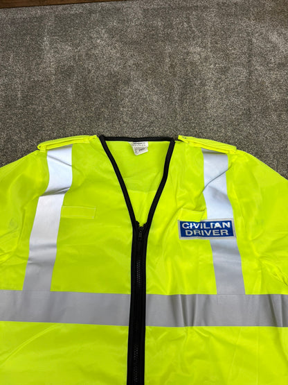 Ex Police Civilian Driver Hi Vis Vest Medium - Rare Collectable Display