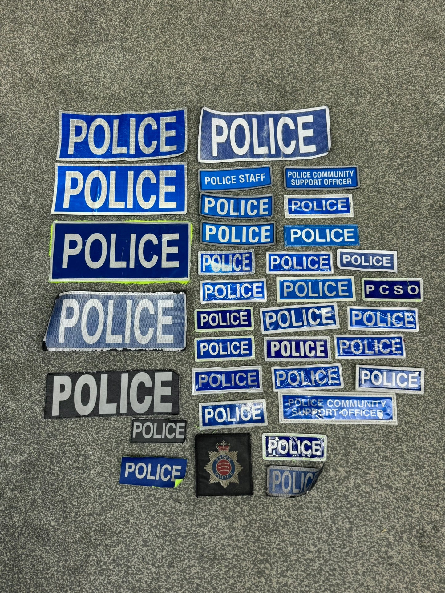 33x Genuine Ex Police Badges Job Lot Bundle Collector Film / TV Uniform Display