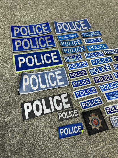 33x Genuine Ex Police Badges Job Lot Bundle Collector Film / TV Uniform Display