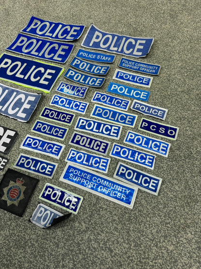 33x Genuine Ex Police Badges Job Lot Bundle Collector Film / TV Uniform Display
