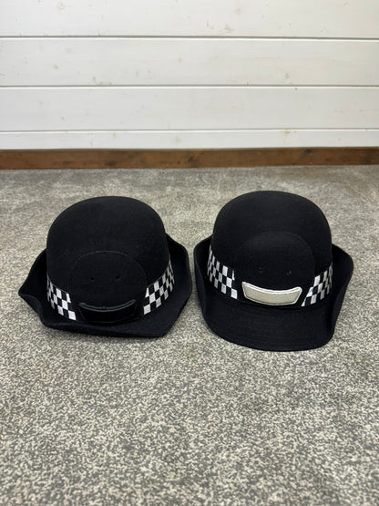 2x Ex WPC Police Bowler Hat With Rank 55cm Film TV Prop Collector Display